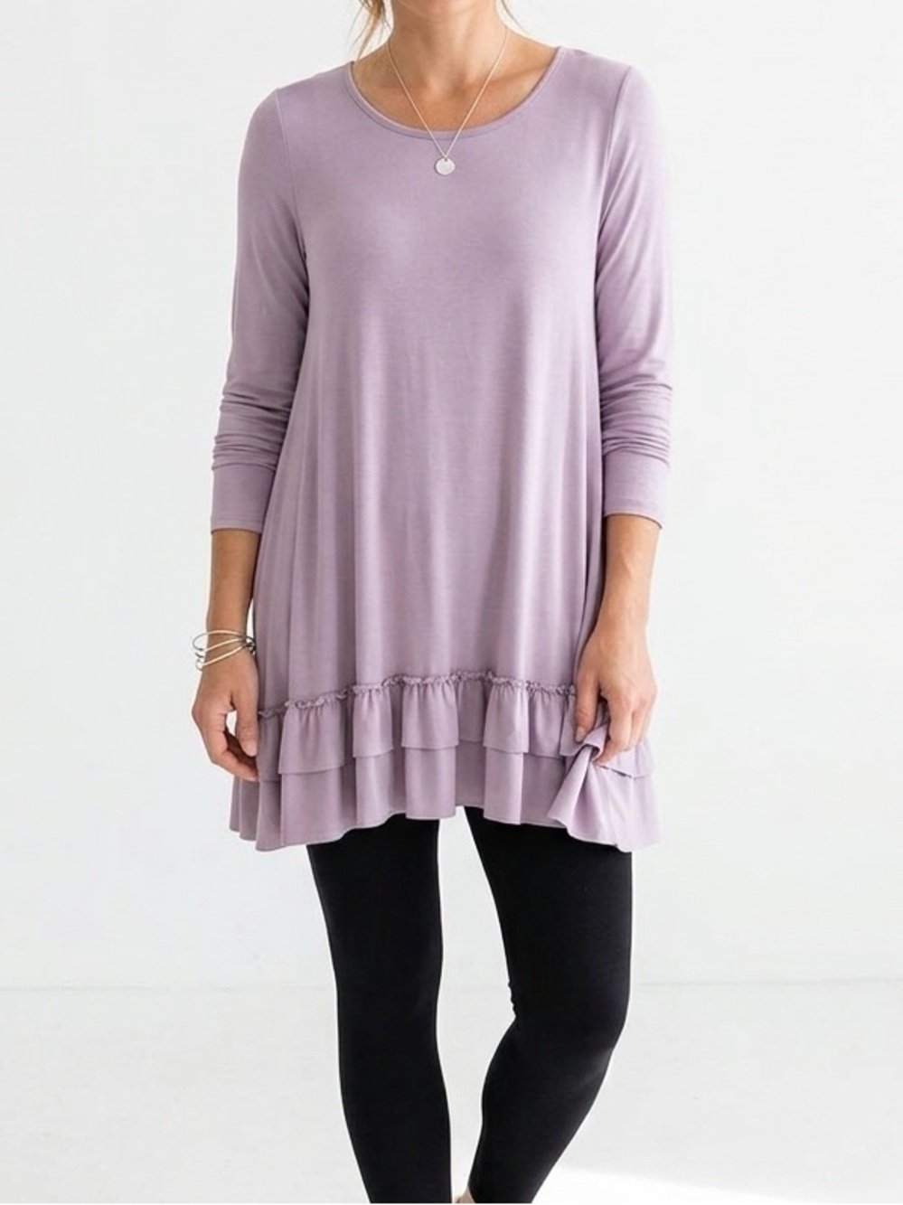 💥 Easel Ruffle Hem Tunic